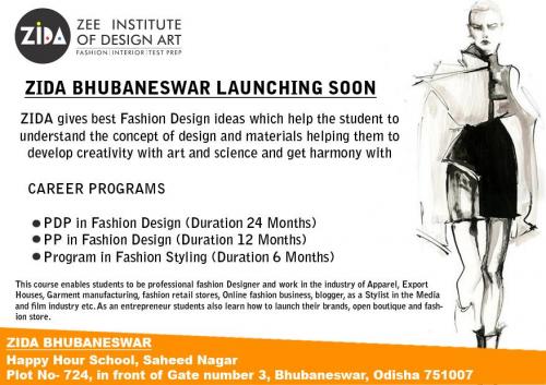 ZIDA Odisha Fashion Design & Interior Design Training Institute in Bhubaneswar
